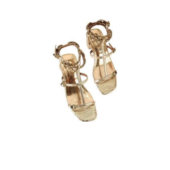 Kurt Geiger London Regent Buckle Embellished glamorous Gladiator Sandal leather. - Picture 4 of 8